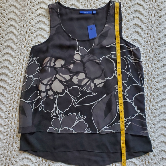 NWT Apt. 9 Layered Chiffon Tank Size S - Picture 7 of 9